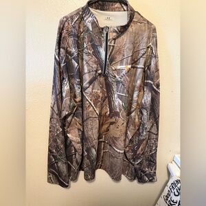 Under Armour Men’s Realtree Camo 1/4 Zip Pullover Jacket - Brown/Green